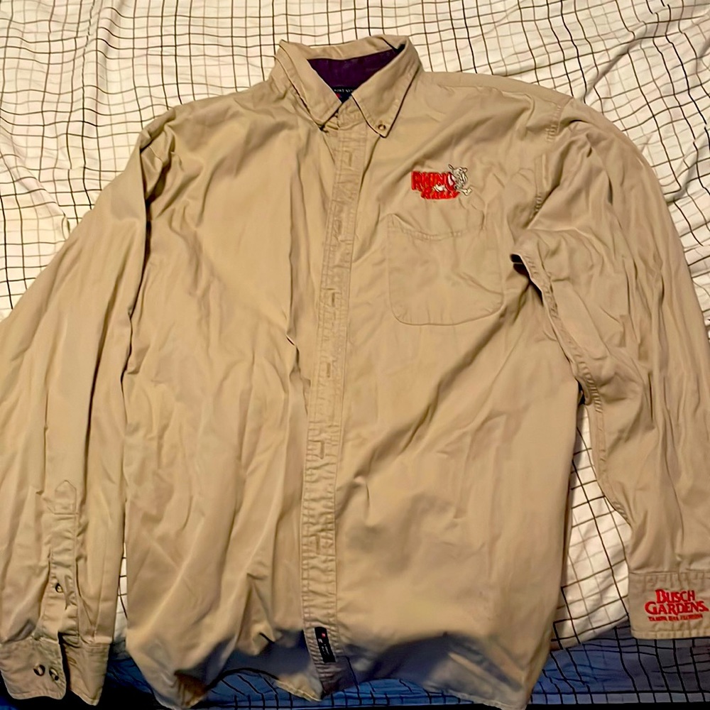Busch gardens rhino rally engineer team button down